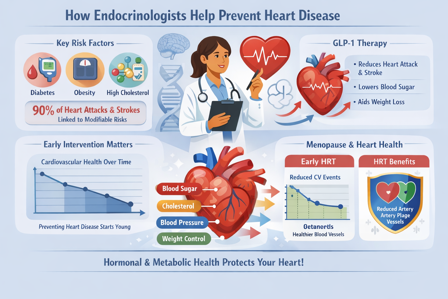 Endocrinologist role in Heart health, metabolism and heart health, hormones and heart health