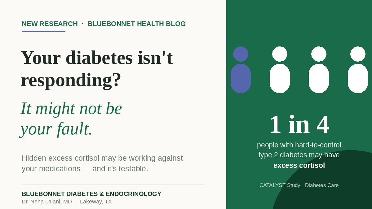Why Your Type 2 Diabetes Isn’t Responding: Hypercortisolism May Be the Hidden Reason